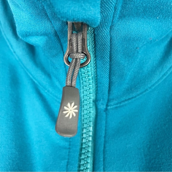 Athleta Renew Full Zip Jacket With Ruffles Teal Women’s - Picture 4 of 9